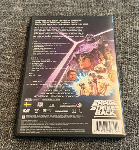 STAR WARS - RYMDIMPERIET SLÅR TILLBAKA (1980) SVE 2 DVD LIM ED UTG I MKT FIN!
