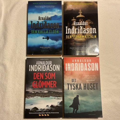 Arnaldur Indridason, 4 pocket, kriminalromaner, prisbelönt författare