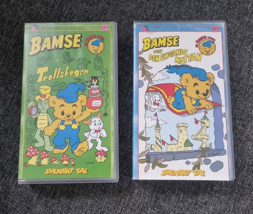 Bamse VHS-filmer: Trollskogen och Den Flygande Mattan