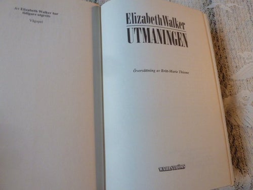 UTMANINGEN, E. WALKER, 1990, BÖCKER