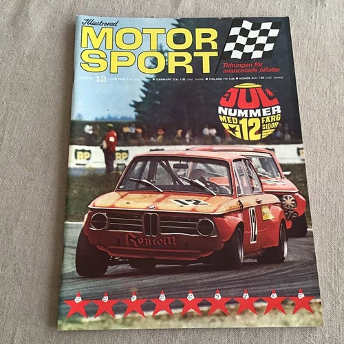 MOTOR SPORT NR 12 1972 BO EMANUELSSON,F3 GUNNAR NORDSTRÖM,MARIO ANDRETTI FERARRI