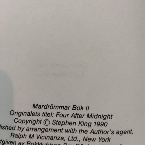Mardrömmar av Stephen King. Very Fine plus