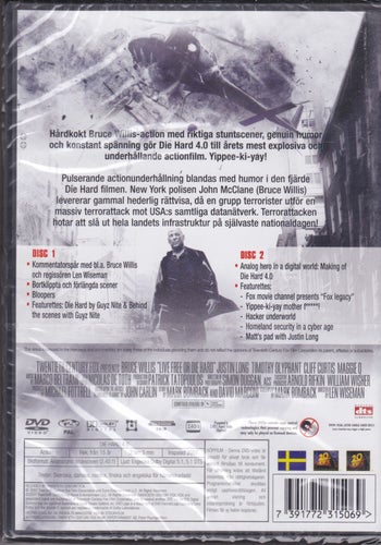 DVD / Die Hard 4.0 / 2-disc Edition / Bruce Willis, Maggie Q / Ny & Inplastad