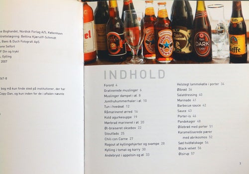Bok: Spis godt, mad med øl – Ät gott, mat med öl, dansk bok, A Evald, 2007