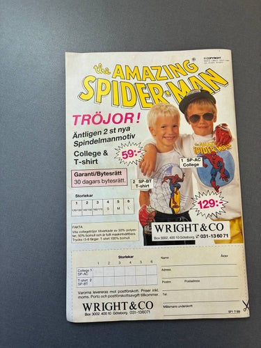 Spindelmannen nr 7 1989 Spider-man