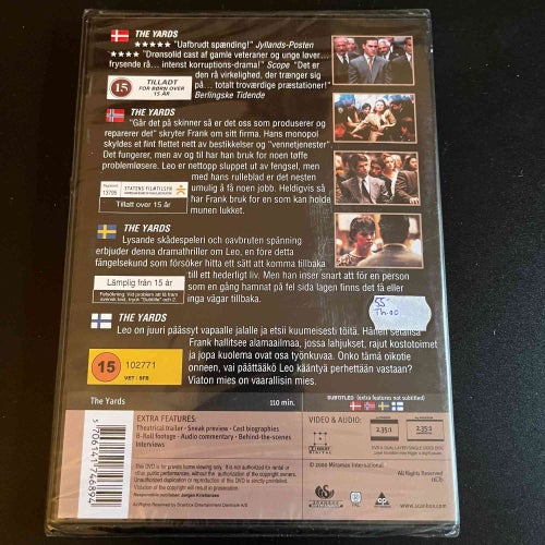 THE YARDS. INPLASTAD DVD THRILLER -00