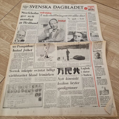 Svenska Dagbladet Söndagen den 11 Mars 1973
