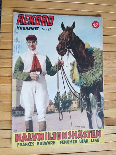 Rekordmagasinet 1955 Nr 11 Sören Nordin Trav Häst Lagbild Tre Kronor Ishockey