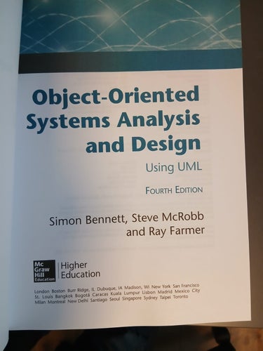 Object-Oriented Systems Analysis and Design Using UML, Simon Bennett, 2010