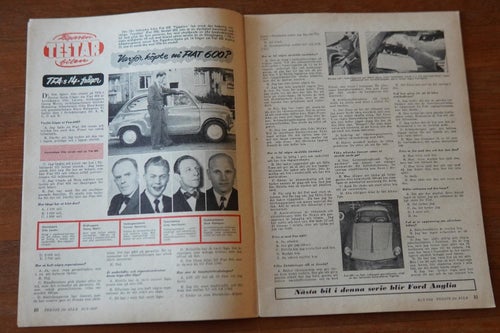 Teknik för alla 1956/18, Fiat 600, världens snabbaste bilar