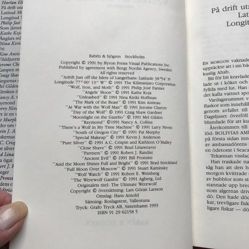 VARULVSNATT Byron Preiss 1993
