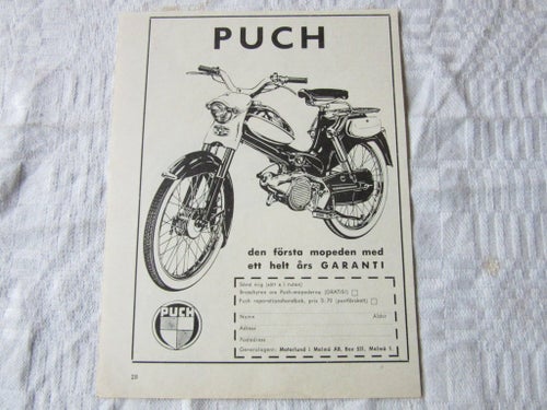 Puch MS50 50cc 1960 reklam annons