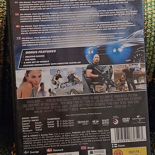 FAST & FURIOUS 5 - .DVD ,SV TEXT