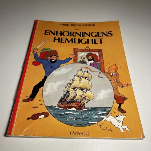 Tintin #11 - Enhörningens hemlighet, 1a upplagan, bra skick! VG
