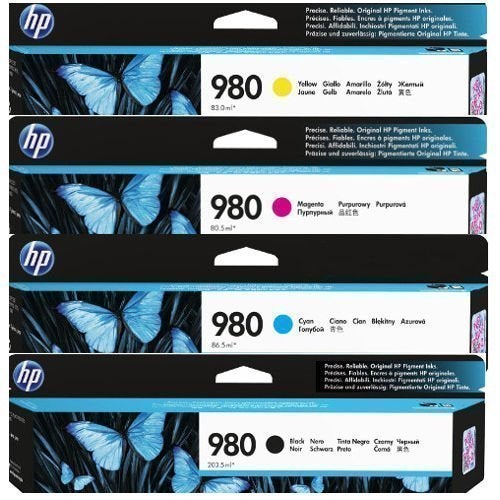 HP 980 Bläckpatroner - Gul, Magenta, Cyan, Svart