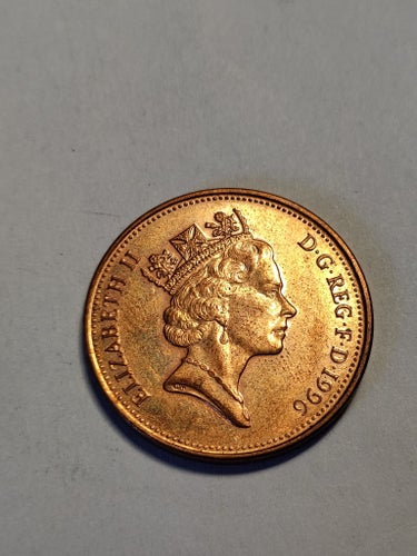 Brittisk 2 pence 1996