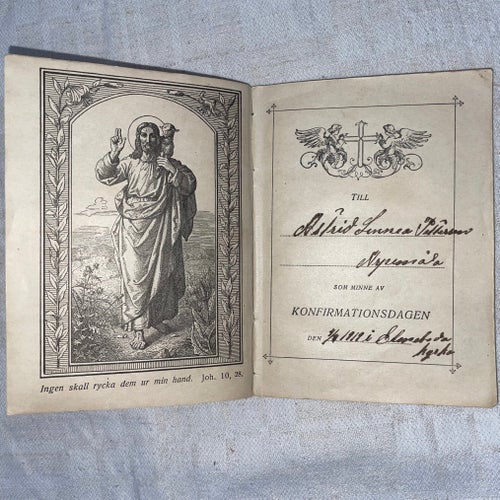 KONFIRMATIONSBOKEN 1918, Gloria in excelsis Dea, Jesus hominum Salvator * antik