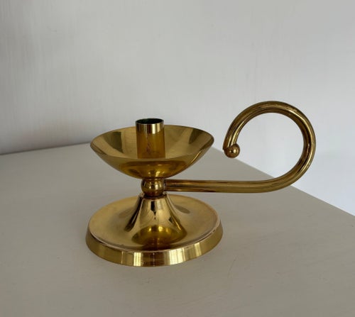Ljusstake i mässing, design Sölve Carlsson Helsingborg, 1985