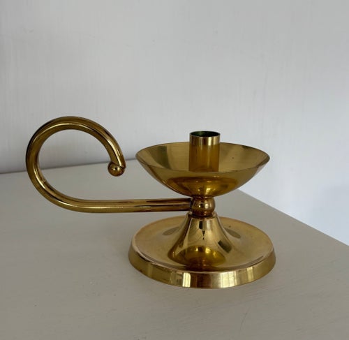 Ljusstake i mässing, design Sölve Carlsson Helsingborg, 1985