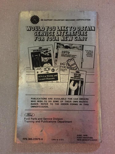 1979 Mercury Monarch Owner's Guide