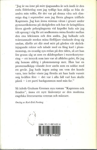 Kaptenen och fienden - Graham Greene - Inbunden bok