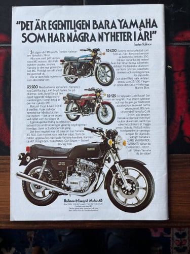 Yamaha RD125 RD400 XS500 1976 annons