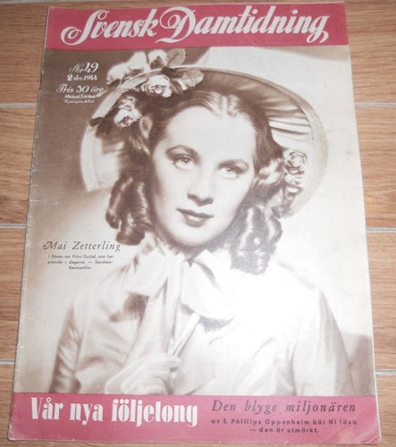 Svensk Dam nr49 1944 Mai Zetterling omslaget