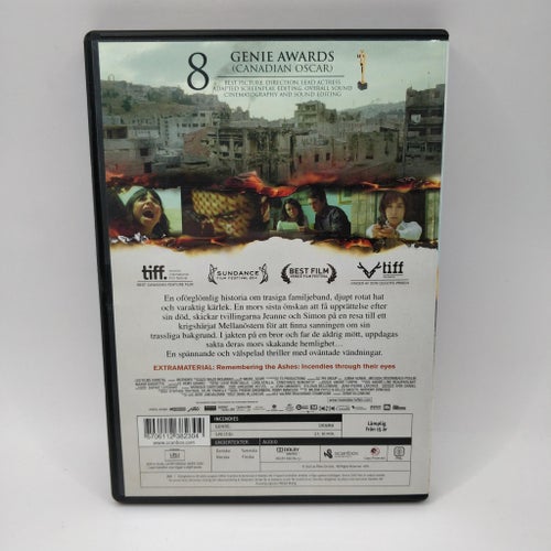 Nawals Hemlighet - Incendies - Denis Villeneuve - DVD