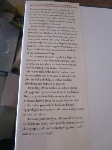 DISCOVERING ANCIENT EGYPT - EGYPTEN BOK - INBUNDEN