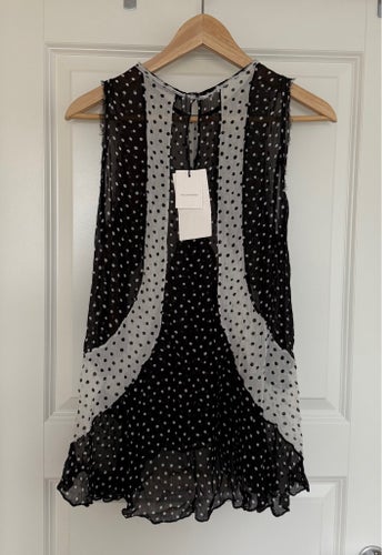 Zara SRPLS svart, vit topp
