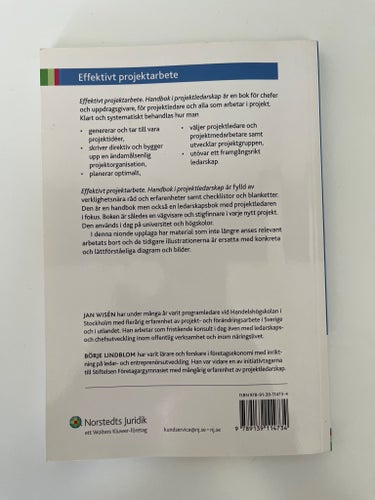 Effektivt projektarbete av Jan Wisén och Börje Lindblom, 2015