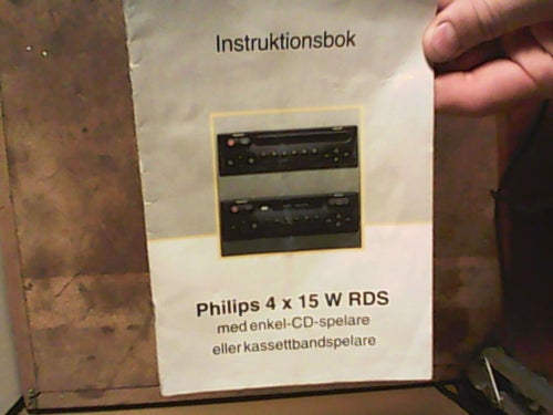 Philips. instruktionsbok stereo CD kassett för Volvo Renault