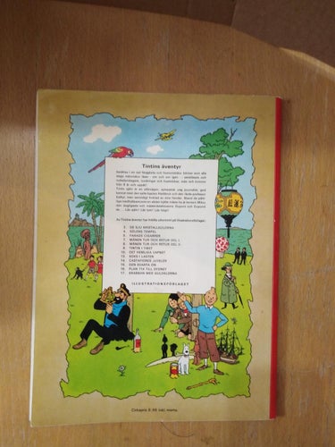 Tintin Herge Tintins äventyr Krabban med guldklorna. 1970, 1:a uppl. Very Fine