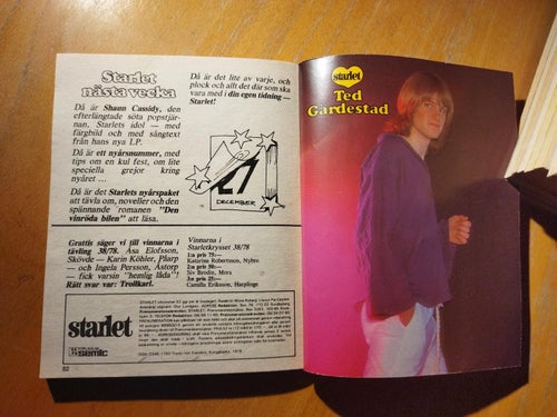 Starlet 1978 nr 51 Ted Gärdestad Very Good