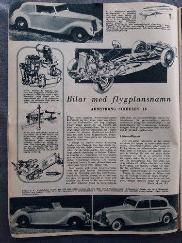 Teknikens Värld nr 1 1948: Armstrong Siddeley, Universal MC, "Stockholm" båt