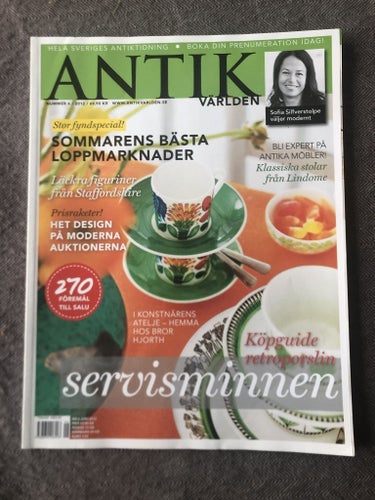 Antikvärlden 6/2012 - Retroporslin, Lindomemöbler m m