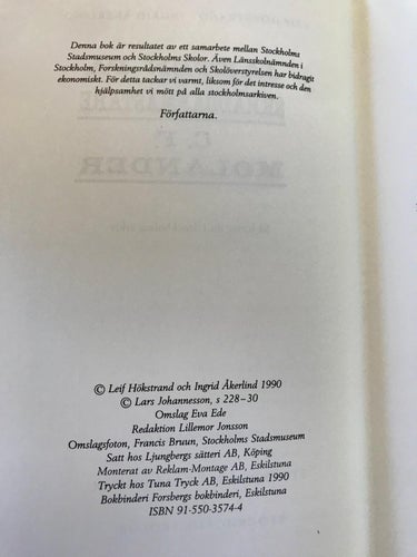JAKTEN PÅ SKRÄDDARMÄSTARE C.F. MOLANDER Leif Hökstrand mfl 1990