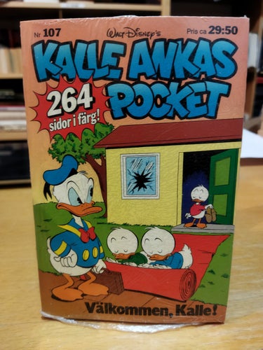 Kalle Ankas pocket nr 107, NY, inplastad