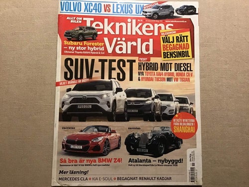 TEKNIKENS VÄRLD NR 11 2019 MANNEN BAKOM NORTHVOLT,SUBARU,BMW Z4,MERCEDES CLA