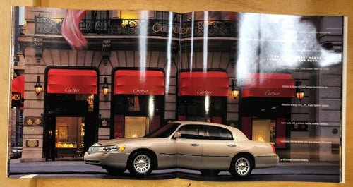 Försäljningsbroschyr Lincoln Town Car 1998