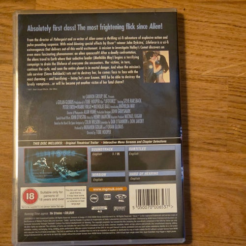 SPEGELBLANK SKIVA PERFEKT SKICK Lifeforce (DVD) region 2