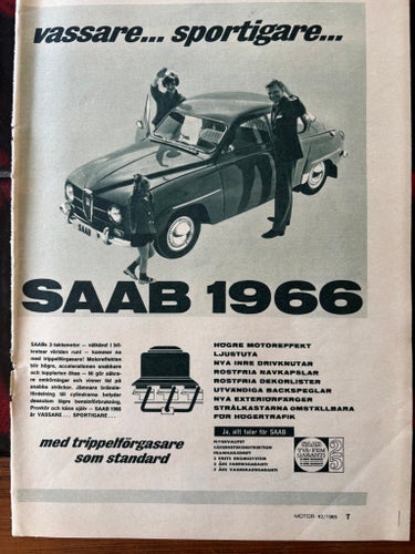 Saab 1966 reklam annons