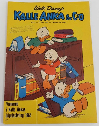 Kalle Anka & Co nr 3 1965 / VG/FN