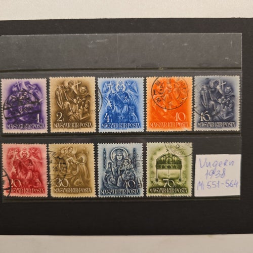 UNGERN 1938.Mi 551-564.Stämplat