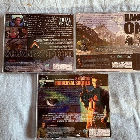 Action Boxset: Total Recall, Cliffhanger, Universal Soldier (VCD)