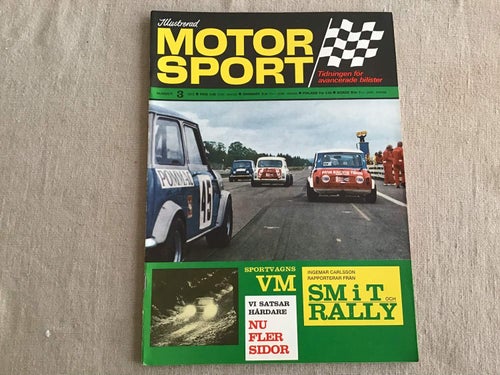 MOTORSPORT NR 3 1972 RONNIE PETERSON,RALLY,RALLYCROSS,RALLY BORE,SMÅLANDSRALLYT