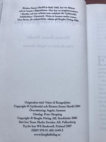 VÄGEN TILL KUNGADJUPET Kirsten Sonne Harild 2007