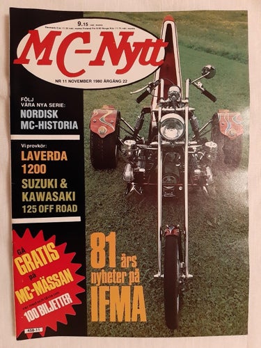 MC-Nytt nr 11 1980: Laverda 1200 Mirage, Suzuki TS 125 ER vs Kawasaki KE 125