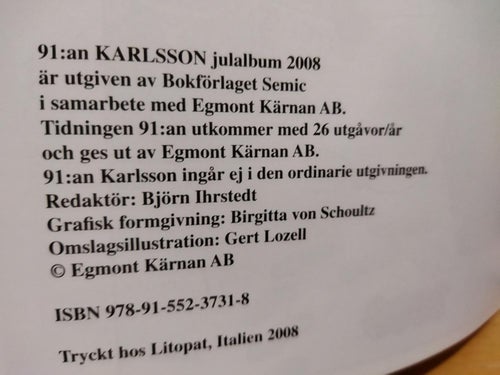 91:an Karlson 2008, very fine plus