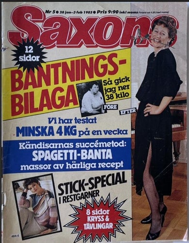 Saxons 5 1985 Ulf Elfving, Helena Anliot, Maj Fant, Majne Hagberg, Gyllensvaan
